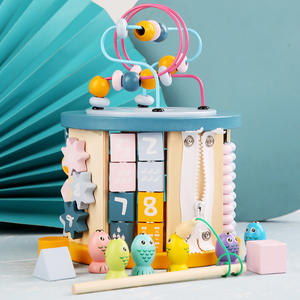 Jouets Montessori 10-en-1 Multifonctionnels : Labyrinthe de Perles Octogonal, <span class=keywords><strong>Jeu</strong></span> de Tri de Formes et de Pêche – Améliore la Coordination Œil-Main des Enfants - Product Image 3
