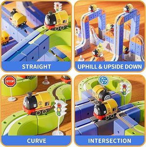 ของเล่นตัวต่อเมจิกแทร็คคิวบ์รถไฟความเร็วสูง ยอดขายอันดับหนึ่ง ของเล่นเสริมพัฒนาการเด็ก ของขวัญวันเกิดสำหรับเด็กชายและเด็กหญิง - Product Image 4