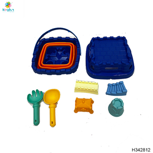 Xách Tay Xe Đẩy Trường Hợp 8Pcs Bãi Biển Đồ Chơi Thiết Lập Nhựa Cát Nước Chơi Thiết Lập Cho Trẻ Em Xẻng Cào Mùa Hè Ngoài Trời Vui Vẻ Sandbox Trò Chơi - Product Image 3