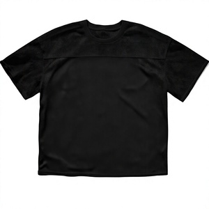 Men's Black <b>Mesh</b> Soccer Jersey Crew Neck <b>Short</b> Sleeve Moisture Wicking Breathable Quick Dry Regular Fit Adult Apparel - Product Image 1