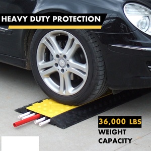 Factory Wholesale 1 2 3 4 5 6Channels Safety Heavy Duty High Loading Capacity Road Rubber Speed Bump Bridge Protector <b>Cable</b> Ramp - Product Image 6
