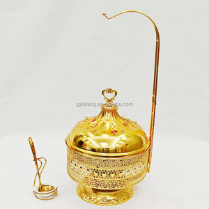 Asılı kapak büfe otel ziyafet ekipmanları ile ikram için yeni tasarım toplu altın reşo çanak gıda ısıtıcısı paslanmaz çelik - Product Image 3