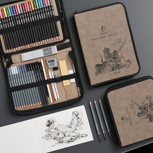 Giorgione 81 Stuks Tekening Potlood Set Professionele Kunst Set Schetsen Potloden Houtskool Grafiet Kits Met Accessoires - Product Image 4