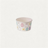 Bol à crème glacée en papier kraft enduit de PE à paroi simple, jetable, recyclable, impression de logo personnalisée, 3-12 oz, gobelet à dessert, aliments congelés
