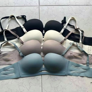 Giá Thấp Một Mảnh Sexy Phong Cách <span class=keywords><strong>Push</strong></span>-up Ren Áo Ngực Thoáng Khí Dệt Kim Dệt Dây Đeo Dây Rhinestone Bow Điều Chỉnh Cup Nút Áo Ngực - Product Image 1