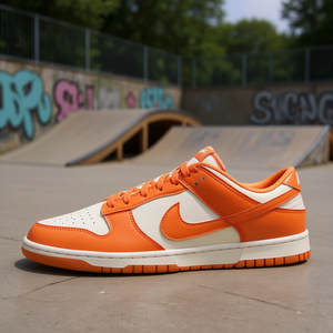 Zapatillas Nike Dunk Low Syracuse Pale Ivory de cuero genuino para skateboarding con entresuela acolchada de EVA y suela exterior de goma - Product Image 2