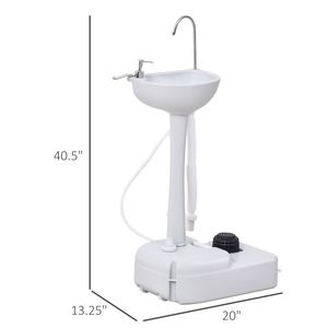 Fregadero Portátil para Lavado de Manos para Camping con Dispensador de Jabón y Soporte para Toallas, Capacidad de 20-45 Galones, Material PP Multifuncional - Product Image 4