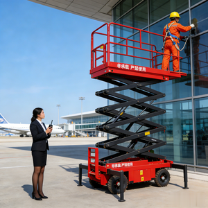 Plataforma Elevadora Eléctrica de Aluminio de Doble Mástil de 12m para Construcción y Uso Doméstico, Nueva Plataforma de Trabajo Elevada - Product Image 4