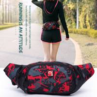 Sac banane de sport en polyester grande capacité 3L, imperméable, avec compartiment sécurisé pour portefeuille, pour hommes et femmes