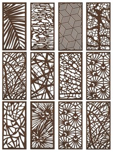 Clôture de jardin moderne écologique au design personnalisé, décoration extérieure, panneau en acier au carbone découpé au laser, bordure de porte, modélisation 3D - Product Image 5