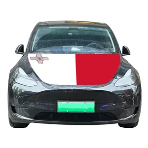 Venta al por mayor 120x150cm Malta Car Hood Covers Flag Asequible Resistente al desgaste y Durable Car Engine Hood Cover