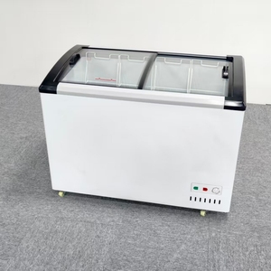 Congelador Horizontal Comercial con Puerta de Vidrio Curvo, Vitrina Refrigerada para Helados, con Vidrio Transparente para Pasteles - Product Image 2