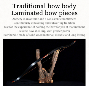 Arc traditionnel STARCN C2 20-40 Lbs, équipement de tir à l'arc, <span class=keywords><strong>composite</strong></span> bambou et époxy, longbow 140cm, arc monobloc pour tir et chasse - Product Image 2