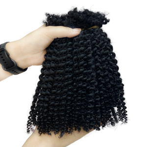 Bán Buôn Trinh Kinky Xoăn Tóc Con Người Số Lượng Lớn 30 gam/gói 8-14 Inch Màu Đen Tự Nhiên 1B Cho Crochet Bện Dreadlock Tóc Giả Làm - Product Image 2