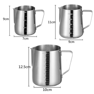 <span class=keywords><strong>Cafetière</strong></span> <span class=keywords><strong>Barista</strong></span> Argent Mesure En Acier Inoxydable <span class=keywords><strong>Latte</strong></span> Art Mousser Pichet À Café Pichet À Lait Avec Échelle - Product Image 2