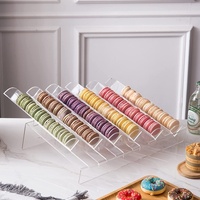 Présentoir à gâteaux en acrylique nordique avec plateau transparent, montage facile, sur pied ou sur table, idéal pour buffets et fêtes