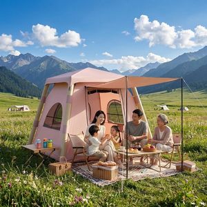 Tente Cabine <span class=keywords><strong>Gonflable</strong></span> Rose Personnalisée OEM avec <span class=keywords><strong>Auvent</strong></span> Avant, Protection UV Imperméable, Fournisseur d'Usine en Gros - Product Image 5