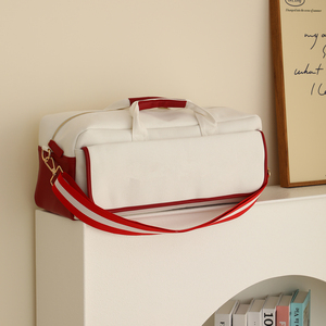 Tas bahu tali dapat disesuaikan, tas Mahjong, tas bahu tali dapat disesuaikan, tas ransel perjalanan tahan lama kanvas merah dan putih - Product Image 3