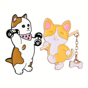 Al por mayor, personalizados, hermosos pines de solapa de esmalte suave y duro de metal, con diseños de gato, elefante, amor, dibujos animados y oro rosa - Product Image 2