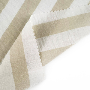 Bán Buôn Vải Dệt Dệt Linen Cái Nhìn Poly Sọc Vải Telas Cho Mùa Hè Dresses Phù Hợp Với Quần - Product Image 3