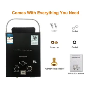 Máy nước nóng gas di động ngoài trời chuyên dụng cho xe RV, model mới <span class=keywords><strong>2025</strong></span>, loại ống khói, 12KW, không bình chứa, dùng cho cắm trại - Product Image 6