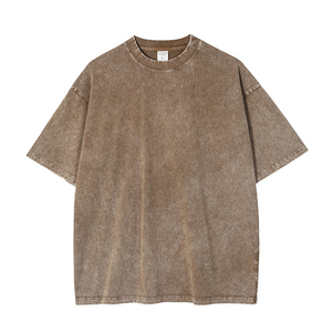 Plain Dtg Custom 100 Cotton Acid Wash 250Gsm Heavyweight Cotton Screen Print T Shirt Custom Blank Vintage Acid Wash T Shirt - Product Image 3
