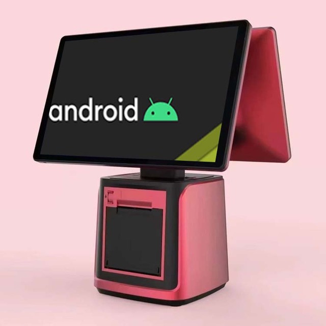 WUXIN Smart Android LCD Touch POS Billing Machine 80mm Printer Electronic Cash Register Terminal High-tech POS Terminal for Cash
