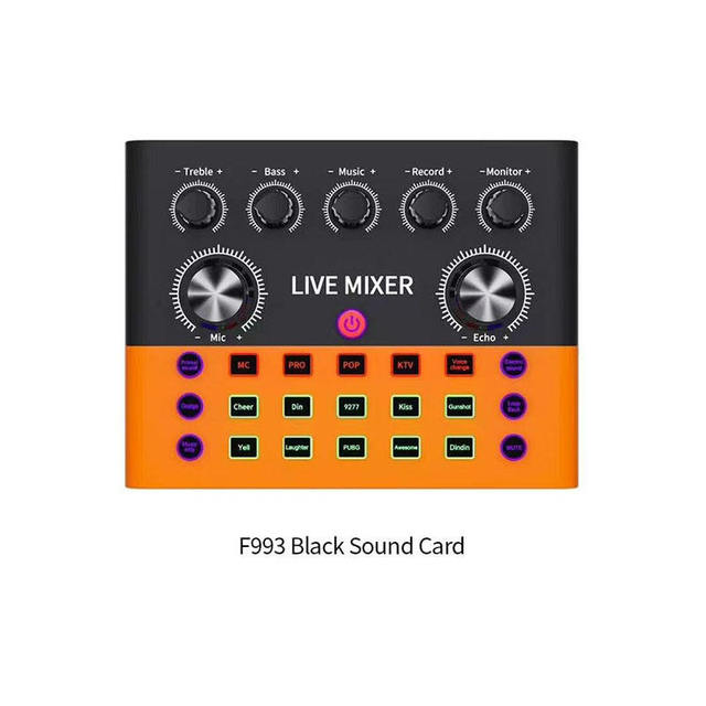 Audio Interface with Live Stream Recording Function Studio Microphone and Noise Cancelling Sound Card & Mixer Product