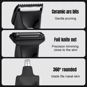 <b>TOP</b> Quality 3IN1 Body Trimmer Double Blade Foil Beard Electric Shaver for Men Hair Trimmer with Light Grooming Kit EVA Bag - Product Image 3