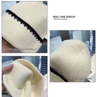 Bonnet en tricot 100 % coton à carreaux avec logo personnalisé, chaud et à revers, pour adultes (unisexe), idéal pour l'hiver et les températures froides, vente en gros