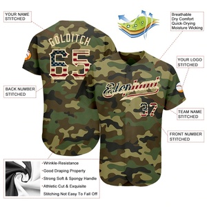 Desain Baru Pola Camo Sublimasi Los Angeles Mesh Fashion Kaos Baseball Pria San Diego Jersey Baseball Pria - Product Image 4
