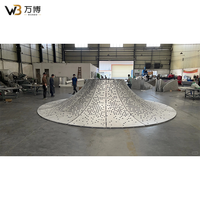 Panel de Aluminio Curvado de Precisión con Doble Curvatura, Recubierto de PVDF, Curvatura Personalizada, Revestimiento de Fachada 3D para Arquitectura Icónica