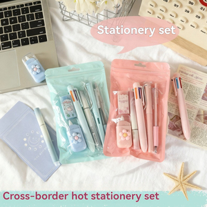 Kit de Papeterie Scolaire et de Bureau Mignon pour Enfants, Couleurs Violet Rose Bleu, Prix Usine, Idéal comme Cadeau - Product Image 2