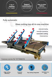 Coupeur de verre automatique de qualité industrielle avec lit en acier de 8mm Rails linéaires polis CNC avec composants de base de moteur PLC - Product Image 6