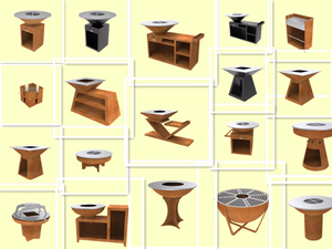 Brasero para Cocinar al Aire Libre, Parrilla de Acero Corten para Barbacoa - Product Image 4