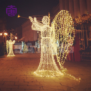 <b>Lighted</b> Christmas Acrylic Angel with LED Decoration for Hotel Resort Mall Park and Outdoor Landscape Display - Product Image 4