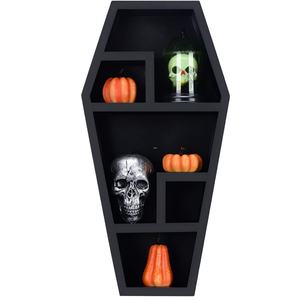 Étagère de cercueil grande décoration gothique pour l'affichage ou le matériel de stockage inclus décor effrayant pour la table ou la tenture murale - Product Image 1