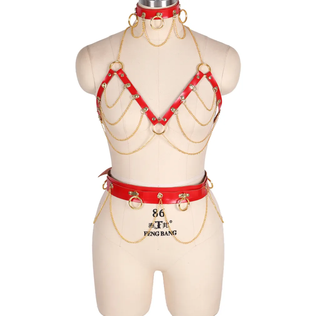 Gothic Harajuku Harness Laser Frauen Hosenträger Leder geschirr Gürtel Body Bondage Jartiyer Sexy Frauen Harness Dessous