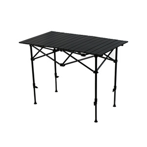 Ruida Outdoor Folding <b>Table</b> 95x55x50cm Adjustable Height With <b>Storage</b> For <b>Camping</b> Picnics Portable Rectangular Design - Product Image 2