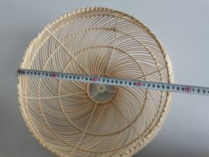 Mây dệt Đèn chùm chụp đèn bằng tay treo trần chiếu sáng lưới mía ánh sáng mặt dây chuyền - Product Image 5