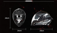 Casque de moto intégral homologué DOT en ABS, casque de course moto avec double visière et pare-soleil interne pour adultes