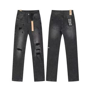 Nouveau pantalon en jean slim déchiré et brodé tendance printemps-été Ksubi pour <span class=keywords><strong>homme</strong></span>, version haute qualité - Product Image 4