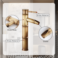 Robinet de salle de bain classique antique à montage sur plancher, monotrou, en laiton chromé, certifié CE, garantie 3 ans, avec valve en céramique pour lavabo simple