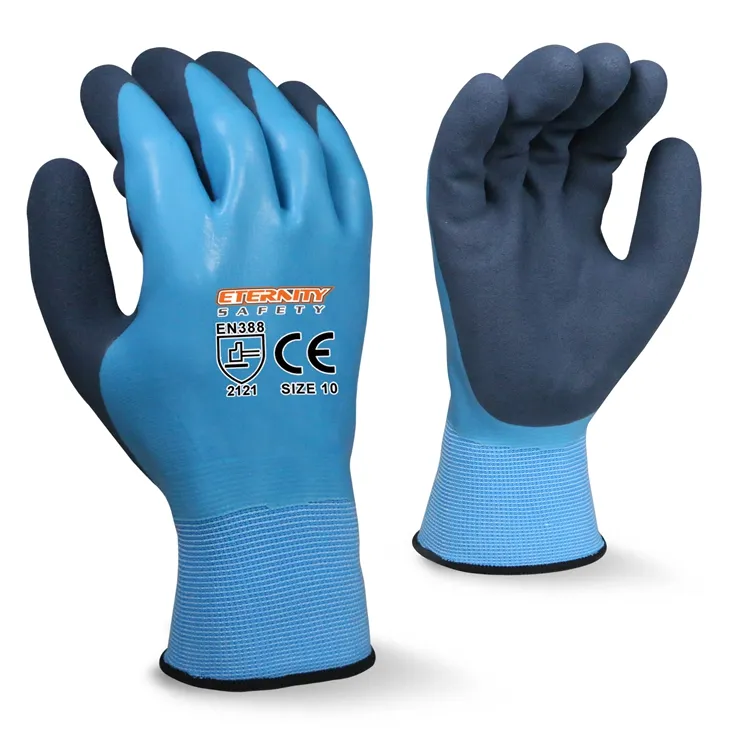 ENTE SAFETY Blue Latex Matte Double Dip Wasserdicht Anti-Rutsch-Schutz zur Reinigung des Sicherheits schutzes in der Industrie