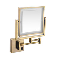 Modern Double Sided Folding Wall Magnifying Mirror for Bathroom or Salon Contemporary Shaving Mirror