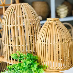 Natural High Quality Fiber Bamboo Pendants Ceiling Light for Home Decoration Restaurant Hotel Decor