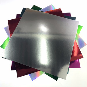300 Gsm 12*12 Inches Size Sliver Metallic Foil Mirror Cardstock Premium Card Sparkling Craft Glitter Cardstock
