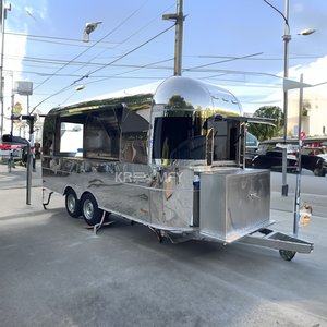Remolque Rápido para Caravana de Acero Inoxidable con Cocina, Carrito de Café Estilo Vintage, Barra Exterior, Quiosco, Camioneta Móvil de Comida para Catering - Product Image 4