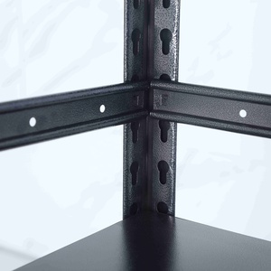 الأزياء Boltless رفوف أسود معدن عرض رفوف الرف 3 4 5 طبقة أرفف من الحديد الصلب البخار المعادن وحدة رف - Product Image 3