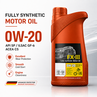 Huile moteur essence entièrement synthétique à base d'ester FX-III API SP SAE 0W-20 ILSAC GF-6 4L Fabricant OEM sous marque privée